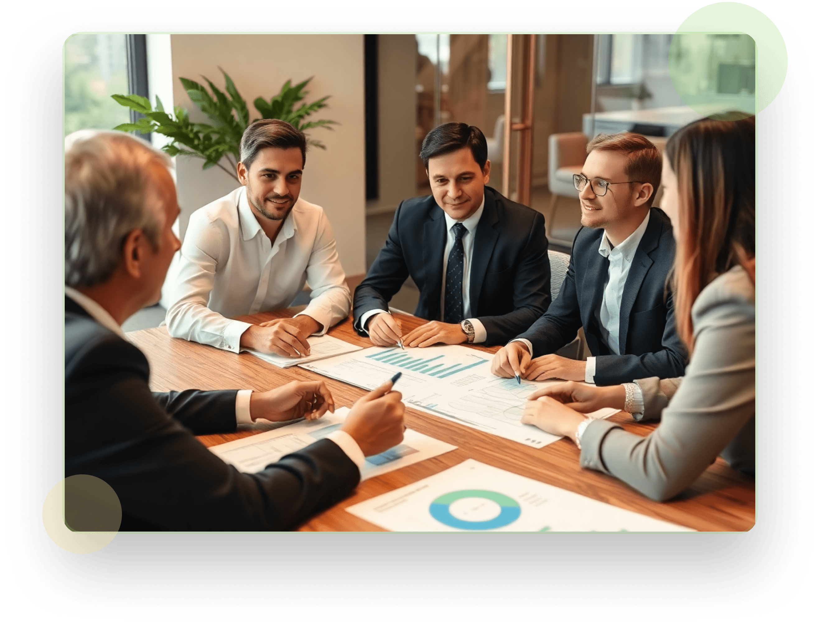 Team reviewing ESG reports